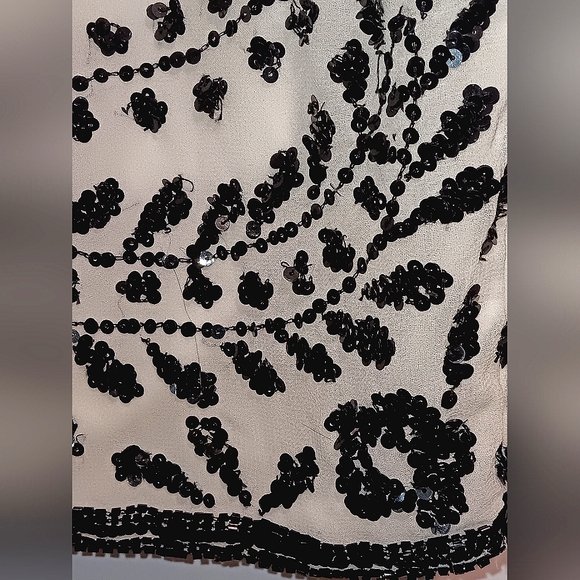 Jkara Dress Drop Waist With sequin embroidered chiffon blouson - Picture 7 of 11